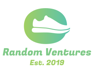 Green Sneaker Shoes logo design