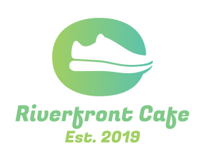 Green Sneaker Shoes logo design