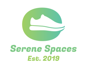 Green Sneaker Shoes logo design