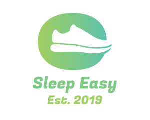 Green Sneaker Shoes logo design