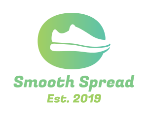 Green Sneaker Shoes logo design