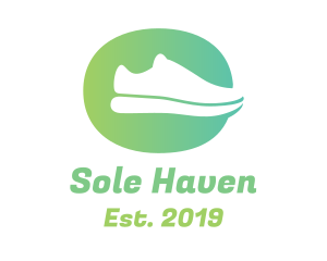 Shoe - Green Sneaker Shoes logo design
