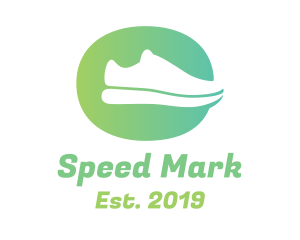 Green Sneaker Shoes logo design