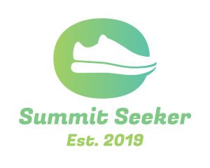 Green Sneaker Shoes logo design