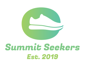 Green Sneaker Shoes logo design