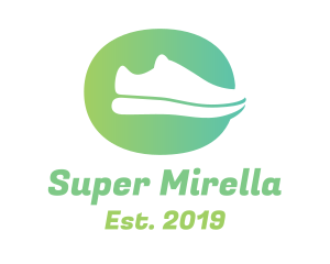 Green Sneaker Shoes logo design