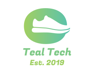 Green Sneaker Shoes logo design