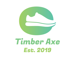 Green Sneaker Shoes logo design