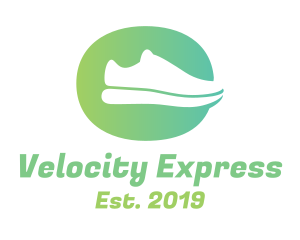 High Speed - Green Sneaker Shoes logo design