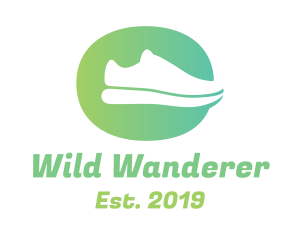 Green Sneaker Shoes logo design