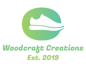 Green Sneaker Shoes logo design