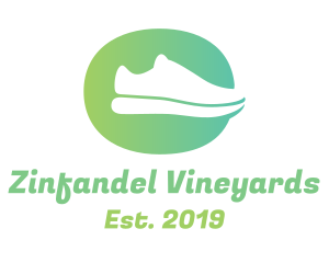 Green Sneaker Shoes logo design