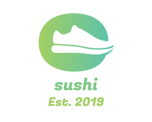 Green Sneaker Shoes logo design