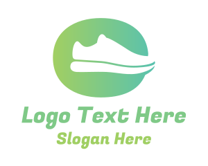 Green Sneaker Shoes Logo