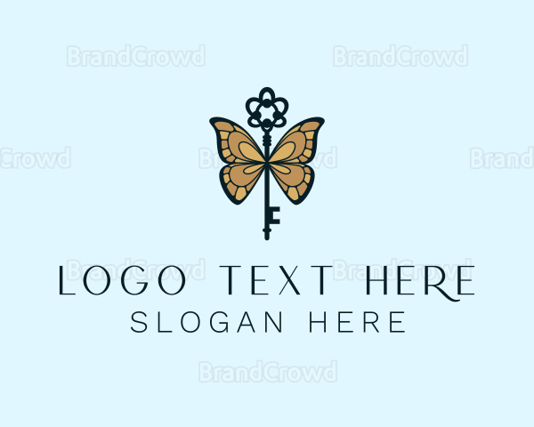 Beautiful Butterfly Key Logo