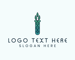 Scientific - Organic Test Tube logo design