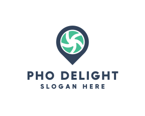 Pin Lens Shutter logo design