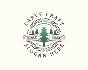 Woodwork Craft Lumberjack logo design