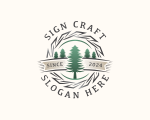 Woodwork Craft Lumberjack logo design