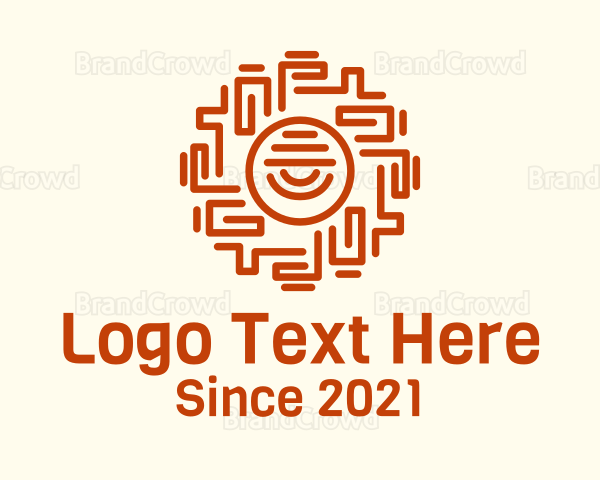 Ancient Mayan Eye Logo