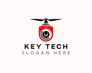 Flying Drone Surveillance Logo