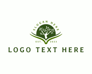 Wisdom - Tree Book Knowledge logo design