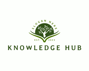 Tree Book Knowledge logo design