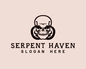 Serpent Skull Snake logo design