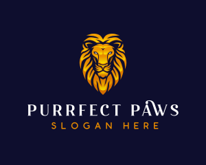 Lion Feline Animal logo design