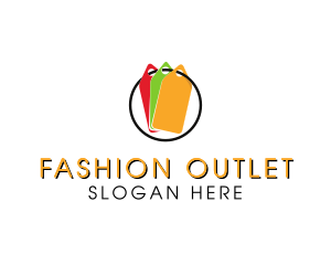 Outlet - Colorful Price Tags logo design