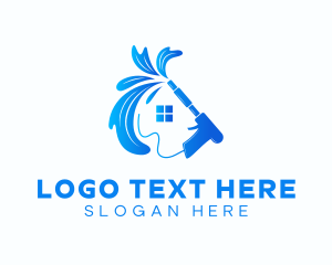 Wash - Cleaning Water Spray House logo design