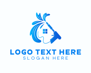 Water Spray - Cleaning Water Spray House logo design