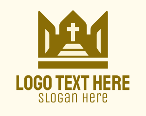 Religion - Church Building Cross logo design