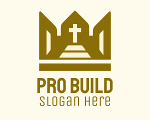 Church Building Cross  logo design