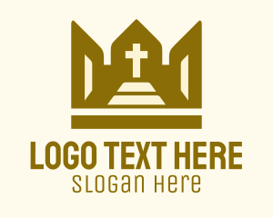 Holy - Church Building Cross logo design