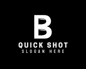 Shot - Bullet Letter B logo design