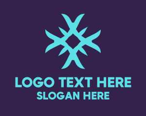 Symbol - Blue Neon Symbol logo design