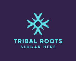 Tribal Cross Symbol logo design