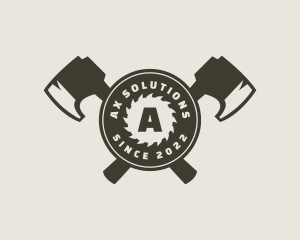 Ax - Axe Circular Saw logo design