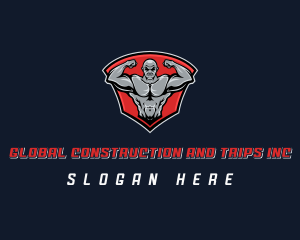 Masculine - Gym Muscle Man logo design
