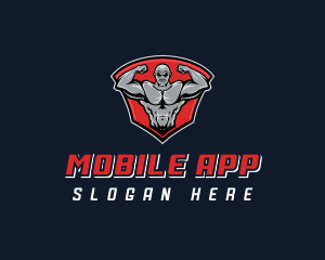 Fit - Gym Muscle Man logo design