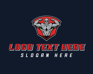 Bodybuilder - Gym Muscle Man logo design