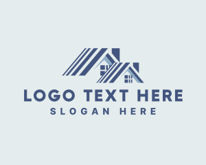 Construction - Residential Home Roofing logo design