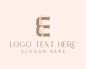 Letter E - Beauty Vine Salon logo design