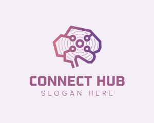 Brain Circuit Network logo design