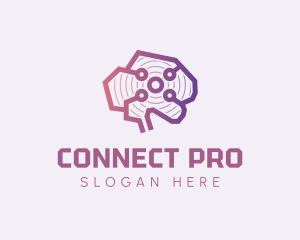 Brain Circuit Network logo design