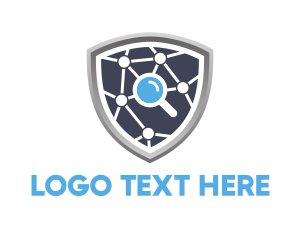 Online Services - Network Search Shield logo design