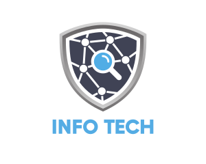 Information - Network Search Shield logo design