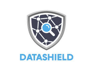 Network Search Shield logo design