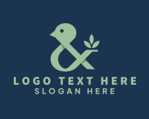 Font - Green Ampersand Bird logo design